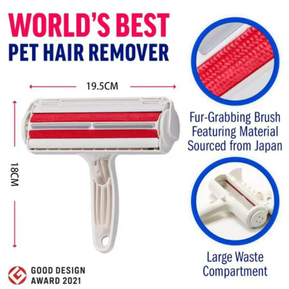 Reusable Pet Hair Remover Roller for Dogs & Cats | Lint Roller for Furniture & Car